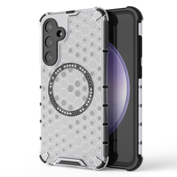 Custodia per telefono antiurto con anello magnetico a nido d'ape, For Samsung Galaxy S24+ 5G, For Samsung Galaxy S24 5G, For Samsung Galaxy S23 FE 5G, For Samsung Galaxy S23 Ultra 5G