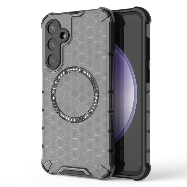 Custodia per telefono antiurto con anello magnetico a nido d'ape, For Samsung Galaxy S24+ 5G, For Samsung Galaxy S24 5G, For Samsung Galaxy S23 FE 5G, For Samsung Galaxy S23 Ultra 5G