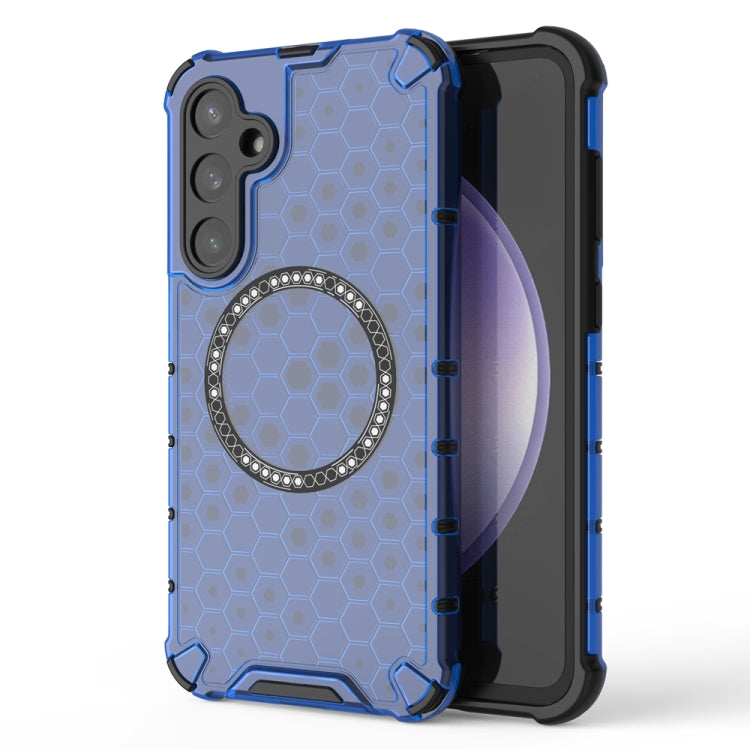Custodia per telefono antiurto con anello magnetico a nido d'ape, For Samsung Galaxy S24+ 5G, For Samsung Galaxy S24 5G, For Samsung Galaxy S23 FE 5G, For Samsung Galaxy S23 Ultra 5G