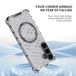 Custodia per telefono antiurto con anello magnetico a nido d'ape, For Samsung Galaxy S25 5G, For Samsung Galaxy S25+ 5G, For Samsung Galaxy S25 Ultra 5G, For Samsung Galaxy S24 Ultra 5G