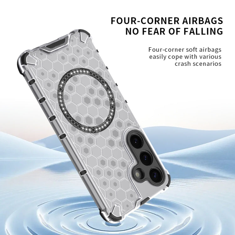 Custodia per telefono antiurto con anello magnetico a nido d'ape, For Samsung Galaxy S25 5G, For Samsung Galaxy S25+ 5G, For Samsung Galaxy S25 Ultra 5G, For Samsung Galaxy S24 Ultra 5G