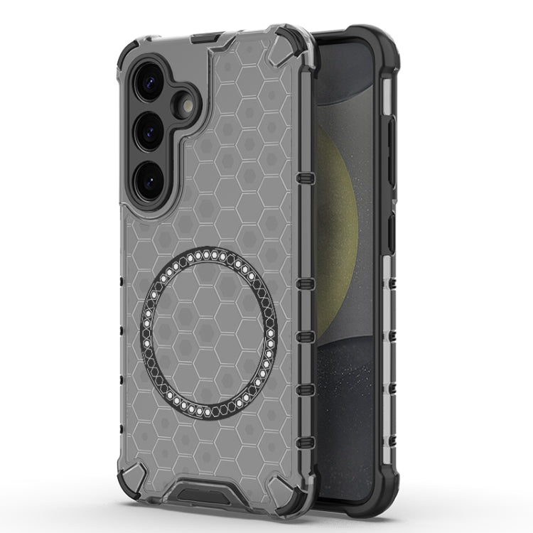 Custodia per telefono antiurto con anello magnetico a nido d'ape, For Samsung Galaxy S25 5G, For Samsung Galaxy S25+ 5G, For Samsung Galaxy S25 Ultra 5G, For Samsung Galaxy S24 Ultra 5G