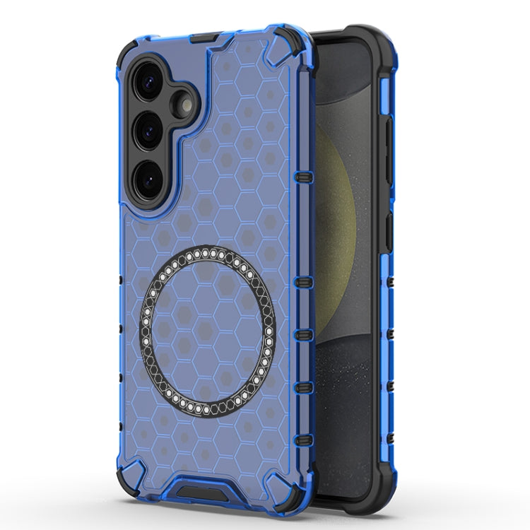 Custodia per telefono antiurto con anello magnetico a nido d'ape, For Samsung Galaxy S25 5G, For Samsung Galaxy S25+ 5G, For Samsung Galaxy S25 Ultra 5G, For Samsung Galaxy S24 Ultra 5G