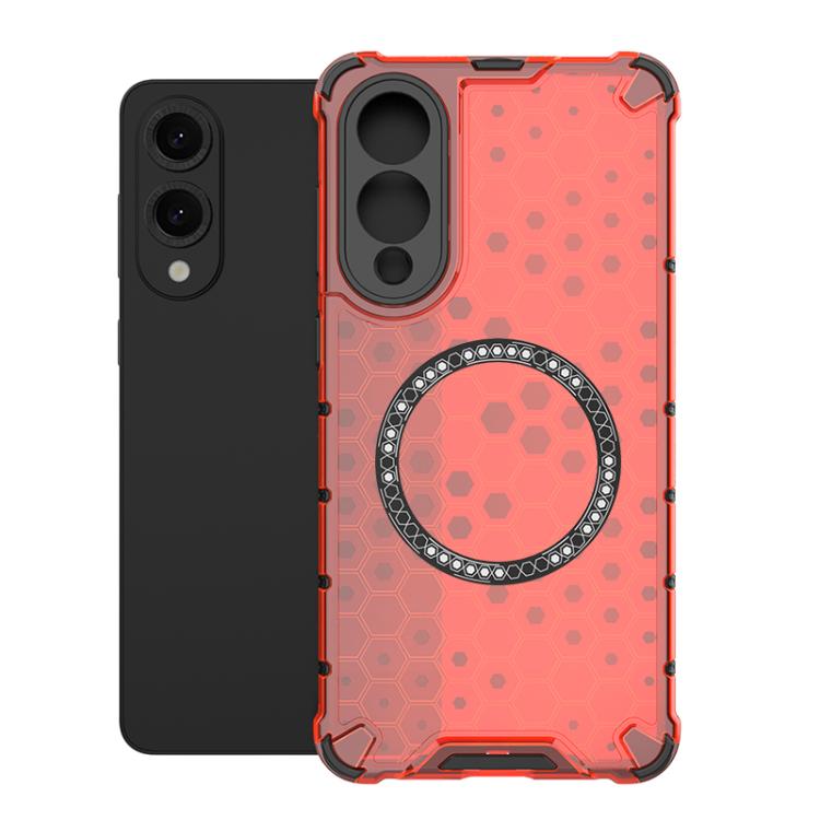 Custodia per telefono antiurto con anello magnetico a nido d'ape, For Samsung Galaxy S26+ 5G, For Samsung Galaxy S26 Ultra 5G, For Samsung Galaxy S26 5G, For Samsung Galaxy S25 Edge 5G