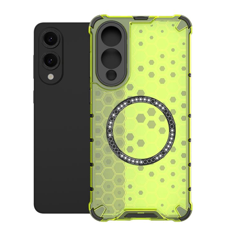 Custodia per telefono antiurto con anello magnetico a nido d'ape, For Samsung Galaxy S26+ 5G, For Samsung Galaxy S26 Ultra 5G, For Samsung Galaxy S26 5G, For Samsung Galaxy S25 Edge 5G