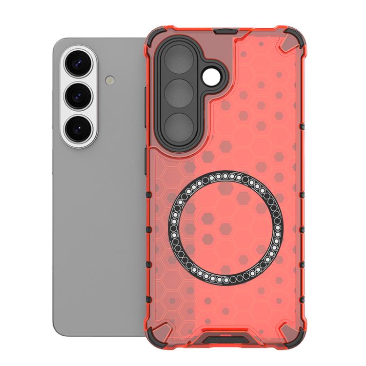 Custodia per telefono antiurto con anello magnetico a nido d'ape, For Samsung Galaxy S26+ 5G, For Samsung Galaxy S26 Ultra 5G, For Samsung Galaxy S26 5G, For Samsung Galaxy S25 Edge 5G