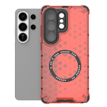 Custodia per telefono antiurto con anello magnetico a nido d'ape, For Samsung Galaxy S26+ 5G, For Samsung Galaxy S26 Ultra 5G, For Samsung Galaxy S26 5G, For Samsung Galaxy S25 Edge 5G