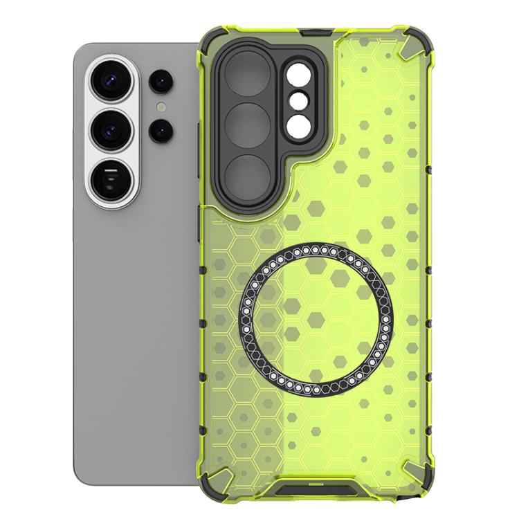 Custodia per telefono antiurto con anello magnetico a nido d'ape, For Samsung Galaxy S26+ 5G, For Samsung Galaxy S26 Ultra 5G, For Samsung Galaxy S26 5G, For Samsung Galaxy S25 Edge 5G