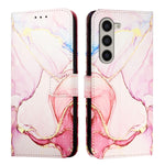 Custodia in pelle flip con motivo marmo per Samsung Galaxy Z Fold6