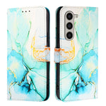 Custodia in pelle flip con motivo marmo per Samsung Galaxy Z Fold6