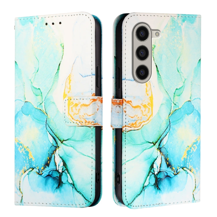 Custodia in pelle flip con motivo marmo per Samsung Galaxy Z Fold6
