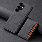 Custodia MagSafe in pelle Denior D13 con texture retrò per Samsung Galaxy S26