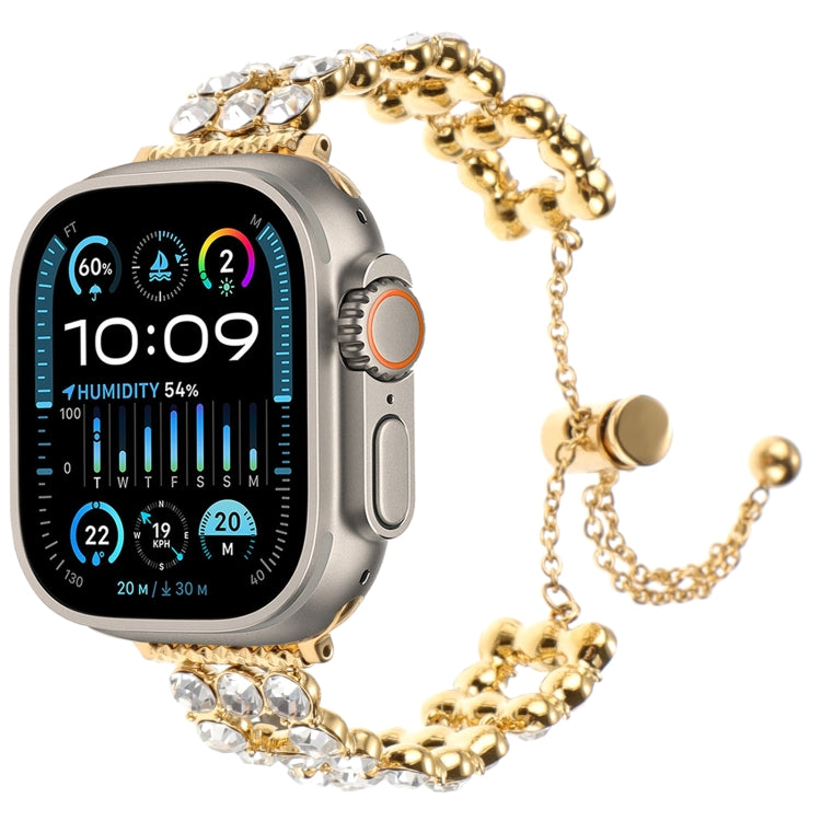Cinturino per orologio con cinturino in metallo con strass, For Apple Watch SE 2023 44mm, For Apple Watch SE 2023 40mm, For Apple Watch Ultra 2 49mm, For Apple Watch Series 9 45mm, For Apple Watch Series 9 41mm, For Apple Watch Ultra 49mm