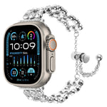 Cinturino per orologio con cinturino in metallo con strass, For Apple Watch SE 2023 44mm, For Apple Watch SE 2023 40mm, For Apple Watch Ultra 2 49mm, For Apple Watch Series 9 45mm, For Apple Watch Series 9 41mm, For Apple Watch Ultra 49mm