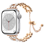 Cinturino per orologio con cinturino in metallo con strass, For Apple Watch SE 40mm, For Apple Watch SE 44mm, For Apple Watch Series 6 40mm, For Apple Watch Series 6 44mm, For Apple Watch Series 5 44mm, For Apple Watch Series 5 40mm