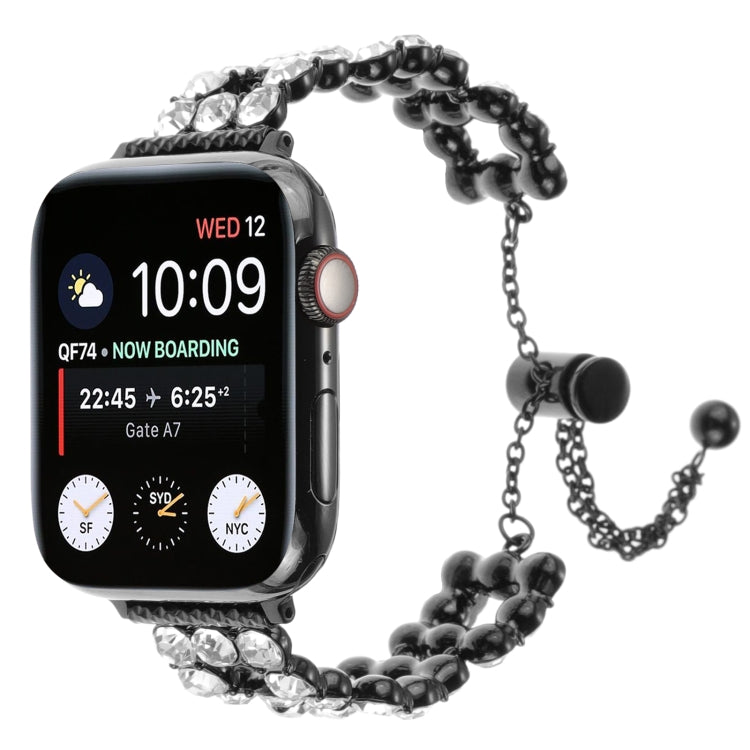 Cinturino per orologio con cinturino in metallo con strass, For Apple Watch Series 4 44mm, For Apple Watch Series 4 40mm, For Apple Watch Series 3 38mm, For Apple Watch Series 3 42mm, For Apple Watch Series 2 42mm, For Apple Watch Series 2 38mm