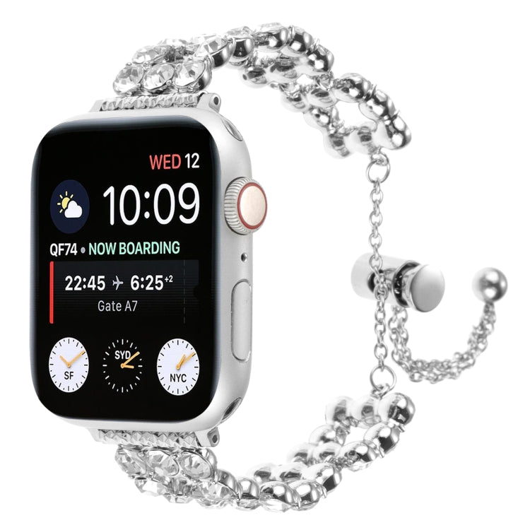 Cinturino per orologio con cinturino in metallo con strass, For Apple Watch 42mm, For Apple Watch 38mm