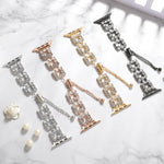 Cinturino per orologio con cinturino in metallo con strass, For Apple Watch Series 8 41mm, For Apple Watch Series 8 45mm, For Apple Watch SE 2022 40mm, For Apple Watch SE 2022 44mm, For Apple Watch Series 7 41mm, For Apple Watch Series 7 45mm
