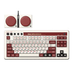 Tastiera meccanica tri-mode Bluetooth wireless retrò 8Bitdo, Red Keyboard, Grey Keyboard