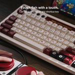 Tastiera meccanica tri-mode Bluetooth wireless retrò 8Bitdo, Red Keyboard, Grey Keyboard