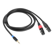 Cavo audio 3,5 mm maschio a doppio XLR 3 pin femmina 1-3 m