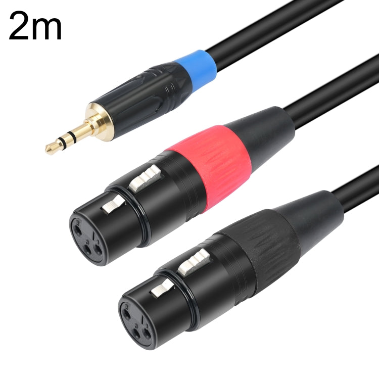 Cavo audio 3,5 mm maschio a doppio XLR 3 pin femmina 1-3 m