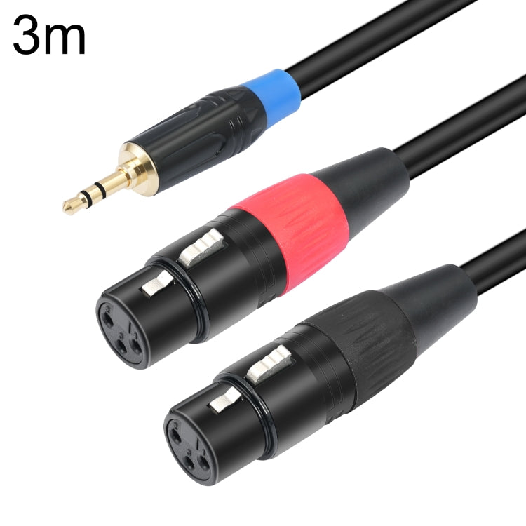 Cavo audio 3,5 mm maschio a doppio XLR 3 pin femmina 1-3 m
