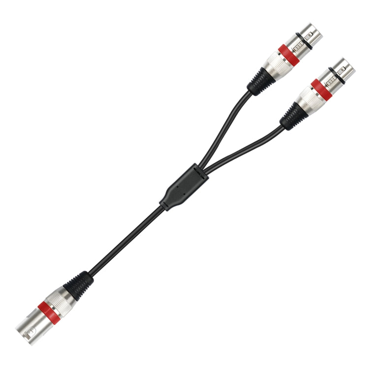 Cavo audio XLR 3 pin maschio a doppia femmina 50 cm