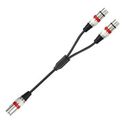 Cavo audio XLR 3 pin maschio a doppia femmina 50 cm