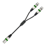 Cavo audio XLR 3 pin maschio a doppia femmina 50 cm