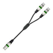 Cavo audio XLR 3 pin maschio a doppia femmina 50 cm