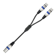Cavo audio XLR 3 pin maschio a doppia femmina 50 cm
