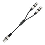 Cavo audio XLR 3 pin maschio a doppia femmina 50 cm