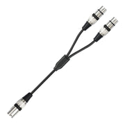 Cavo audio XLR 3 pin maschio a doppia femmina 50 cm