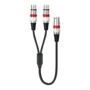 Cavo audio XLR 3 pin maschio a doppia femmina 50 cm