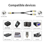 Cavo audio XLR 3 pin maschio a doppia femmina 50 cm