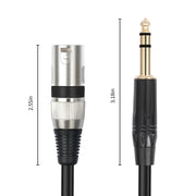 Cavo microfono 6,35 mm TRS maschio a XLR maschio 3 pin