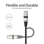 Cavo microfono 6,35 mm TRS maschio a XLR maschio 3 pin