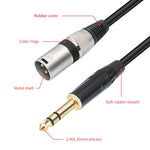 Cavo microfono 6,35 mm TRS maschio a XLR maschio 3 pin