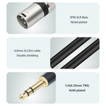 Cavo microfono 6,35 mm TRS maschio a XLR maschio 3 pin