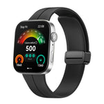 Cinturino per orologio in silicone con fibbia nera pieghevole magnetico, For Huawei Watch Fit3
