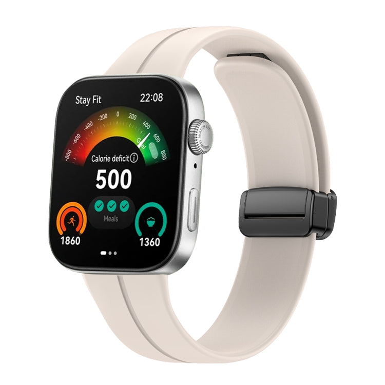 Cinturino per orologio in silicone con fibbia nera pieghevole magnetico, For Huawei Watch Fit3