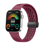 Cinturino per orologio in silicone con fibbia nera pieghevole magnetica stile foro, For Huawei Watch Fit 5 / Fit 5 Pro / Fit 4