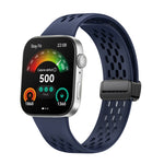 Cinturino per orologio in silicone con fibbia nera pieghevole magnetica stile foro, For Huawei Watch Fit 5 / Fit 5 Pro / Fit 4