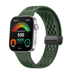 Cinturino per orologio in silicone con fibbia nera pieghevole magnetica stile foro, For Huawei Watch Fit 5 / Fit 5 Pro / Fit 4