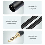 Cavo audio 6,35 mm TRS maschio a doppio XLR maschio 1-3 m