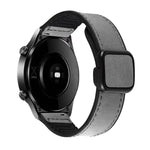 Cinturino per orologio in silicone in pelle con fibbia magnetica con texture Crazy Horse, 20mm, 22mm
