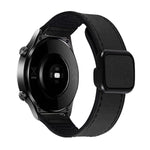 Cinturino per orologio in silicone in pelle con fibbia magnetica con texture Crazy Horse, 20mm, 22mm