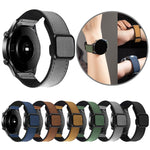 Cinturino per orologio in silicone in pelle con fibbia magnetica con texture Crazy Horse, 20mm, 22mm