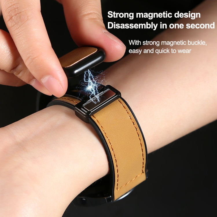 Cinturino per orologio in silicone in pelle con fibbia magnetica con texture Crazy Horse, 20mm, 22mm